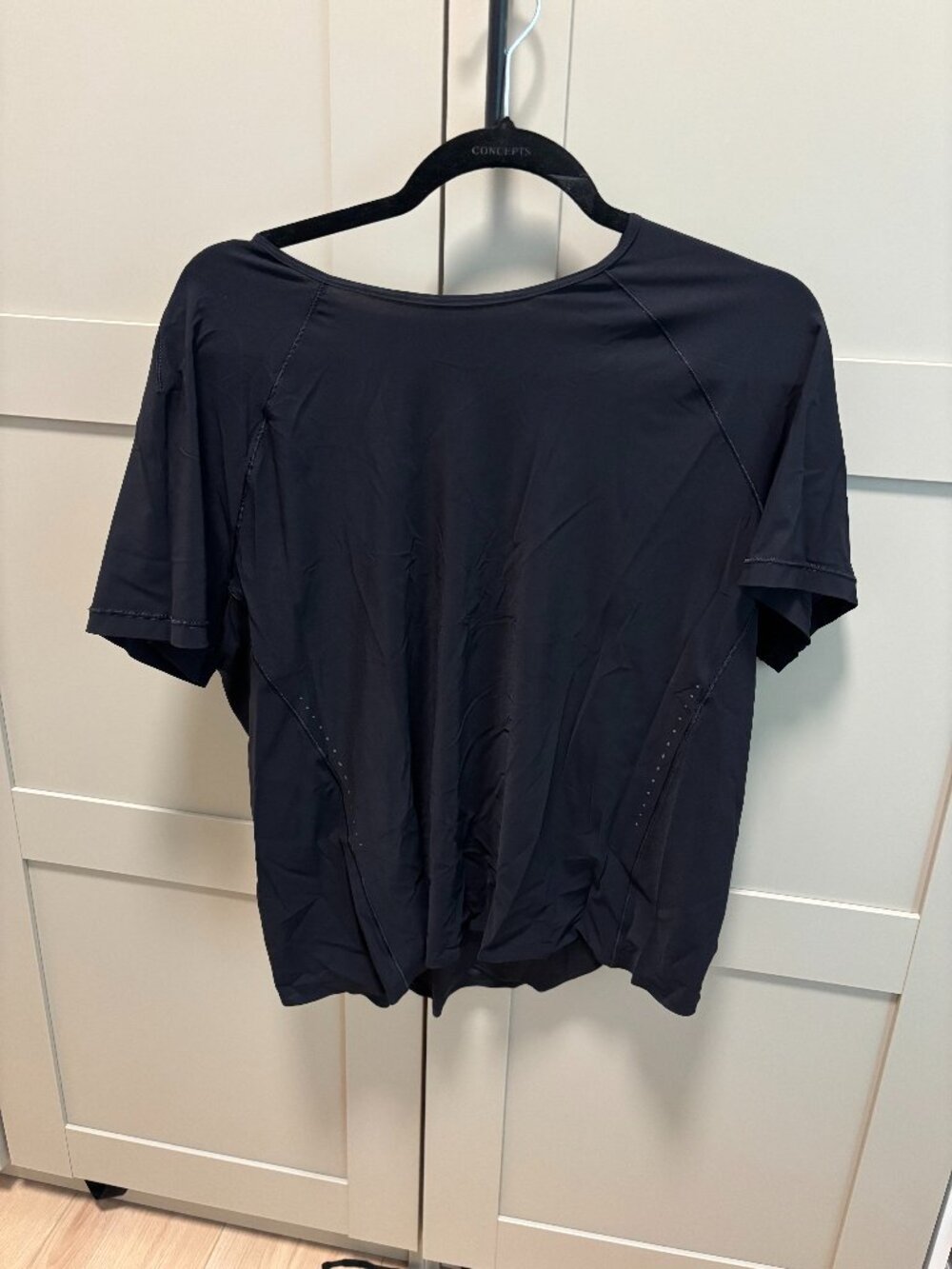 Lululemon Black Workout Tee with Open Back Detail
